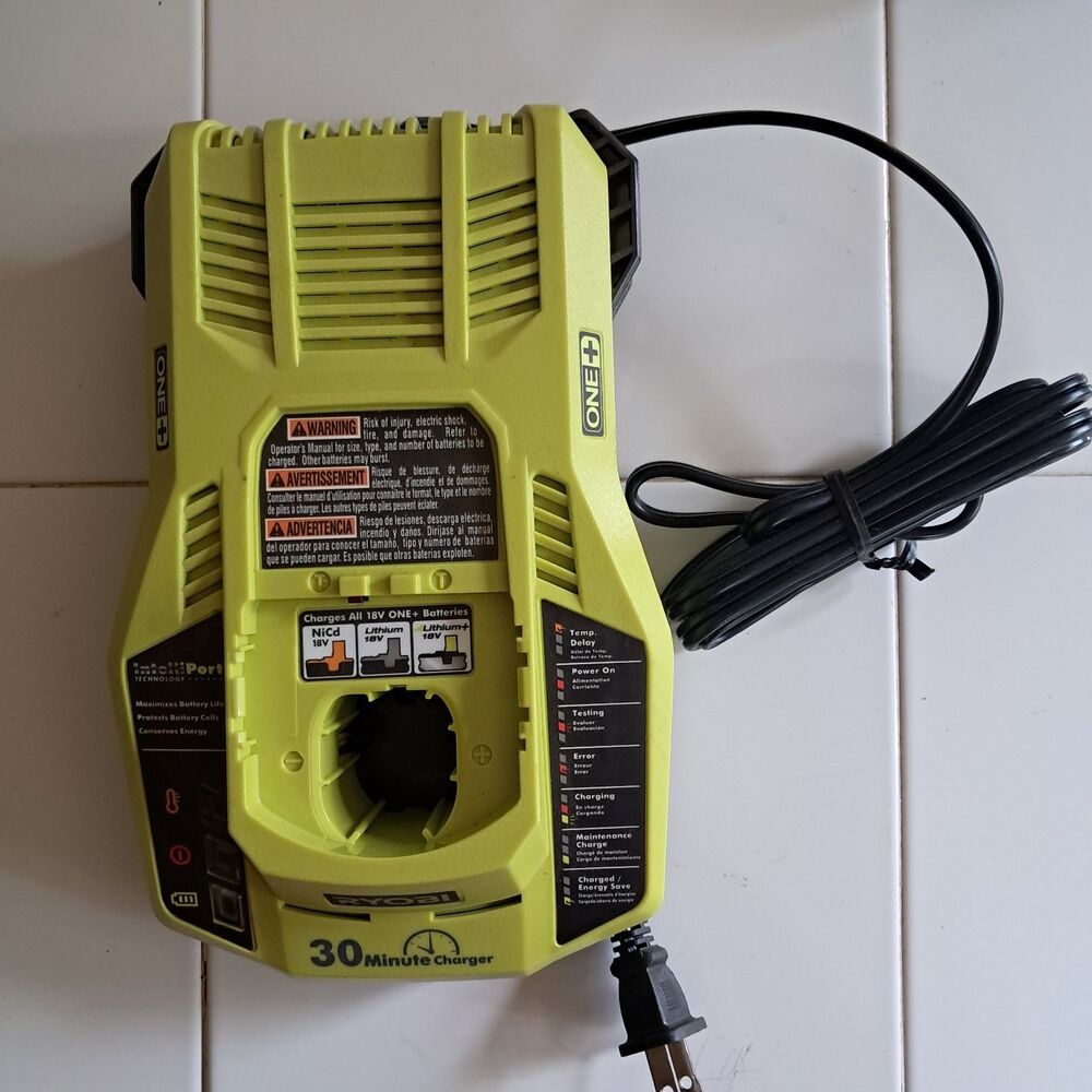 Ryobi P117 18V 30-Minute Battery Charger for Lithium-Ion and NiCadBatteries